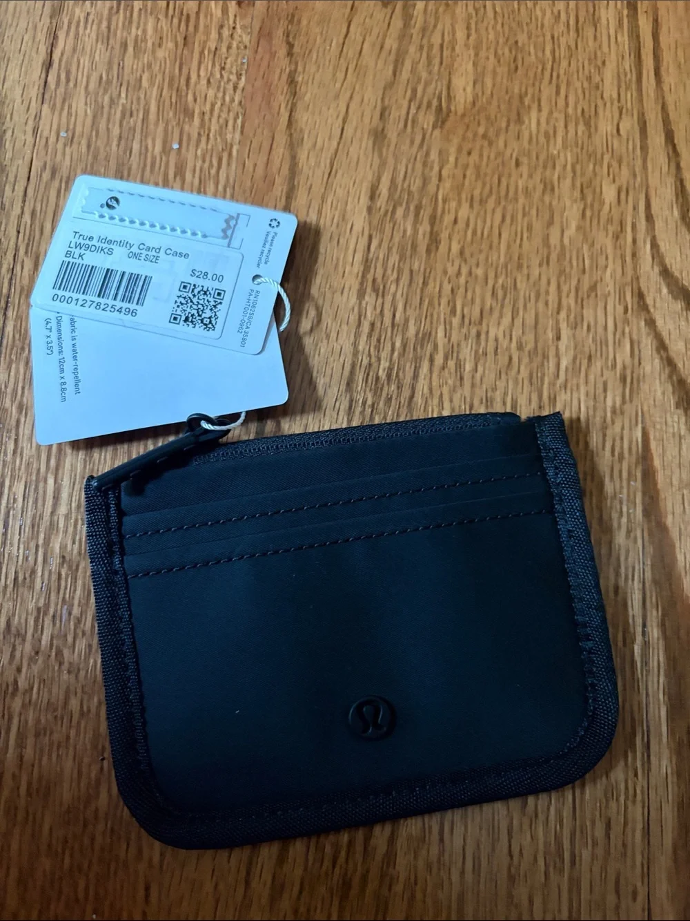 lululemon athletica Black true identity Card Wallet with Keyring